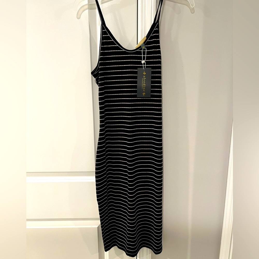 Alredine ribbed striped dress NWT